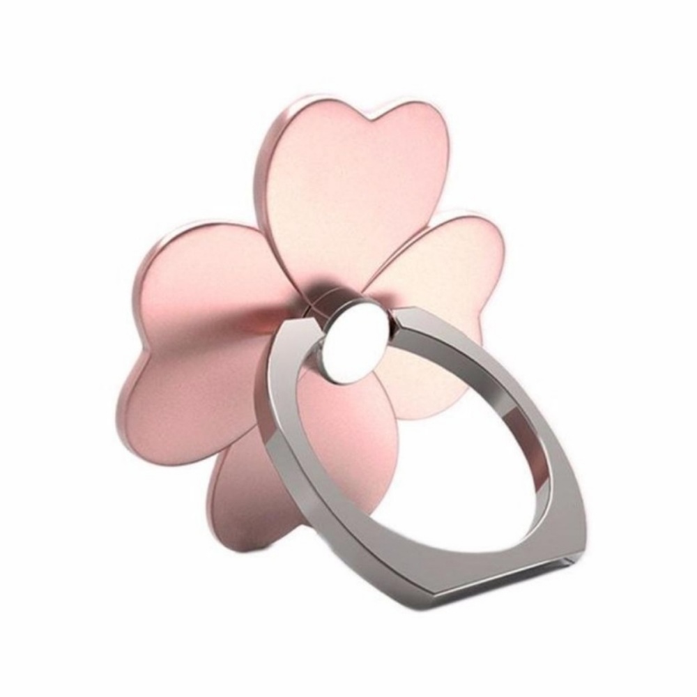 Rose Gold Clover Ring Phone Holder